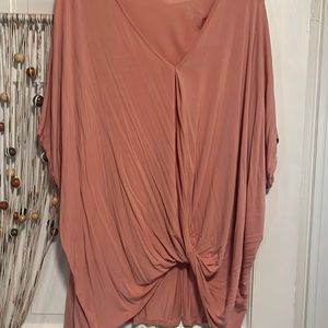 Pink twist front shirt